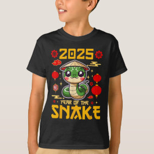 Cute 2025 Year Of The Snake Happy Chinese New Year T-Shirt