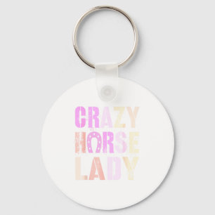 Cute 2026 Crazy Horse Lady Powered Lunar Energy Cn Keychain