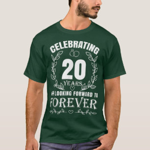 Cute 20th Wedding Anniversary for Couples Married  T-Shirt
