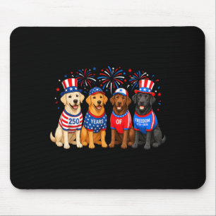 Cute 250 Anniversary Usa Lab Dog Mom Dog Dad 4th Mouse Pad