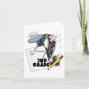 Cute 2nd Grade Back To School Student Teacher Seco Card