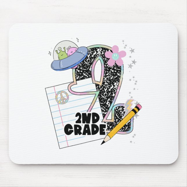 Cute 2nd Grade Back To School Student Teacher Seco Mouse Pad (Front)