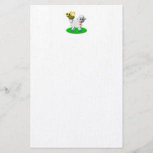 Cute 3-D Look Bee and Lamb Stationery