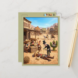Cute 3D Anthropomorphic Chihuahua Postcard