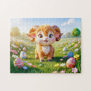 Cute 3D Aries Zodiac Ram Jigsaw Puzzle