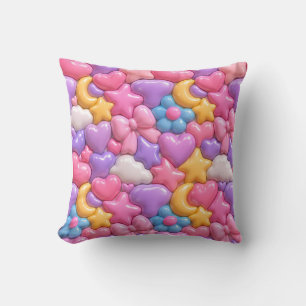 Cute 3D Candy Full Pattern Throw Pillow