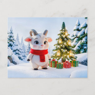 Cute 3D Capricorn Zodiac Character Postcard