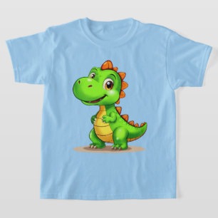 Cute 3D Digital Paint Baby Dinosaur Kids T-Shirt