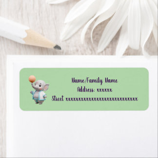 Cute 3D Elephant Baby Shower Thank You