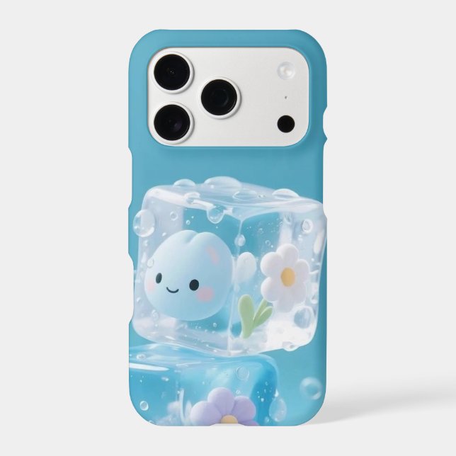Cute 3D Ice Cube Cloud Character (Back)