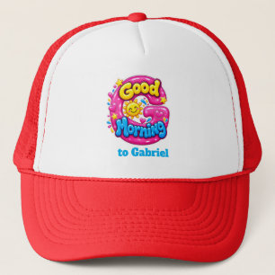 Cute 3D Letter G Good Morning Sunshine Trucker Hat