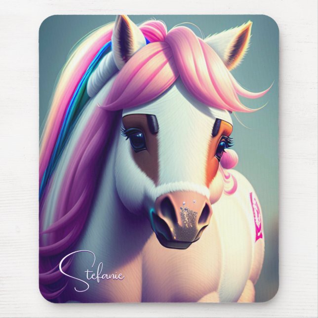 Cute 3d Spirit Pony 2 Mouse Pad (Front)