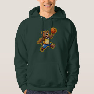 Cute 3D Teddy Bear Playing Basketball – Adorable S Hoodie