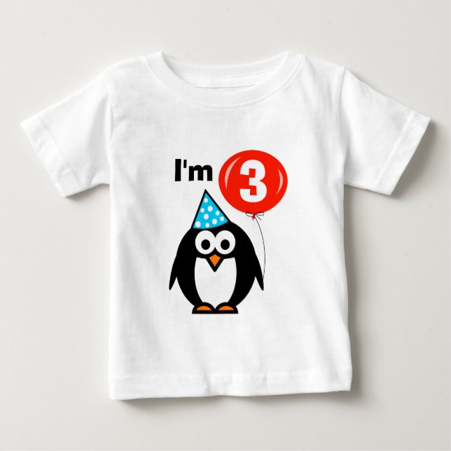 Cute 3rd Birthday shirt for three year old toddler (Front)