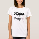 Cute 40th Birthday Shirt for Girls – Sweet 40 Year<br><div class="desc">This cute Sweet 40 birthday shirt for girls is perfect for celebrating a special fortieth birthday. The stylish pink number with a lovely bow creates a fun and cheerful look that is perfect for birthday parties, photos, and celebrations. A great gift idea for daughters, sisters, friends, or anyone celebrating their...</div>