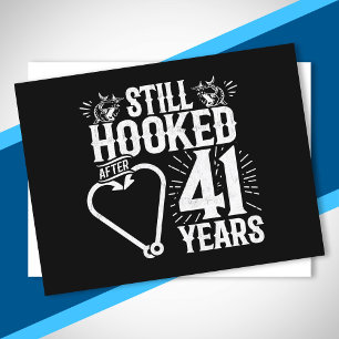 Cute 41st Anniversary Couples Married 41 Years Postcard