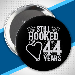 Cute 44th Anniversary Couples Married 44 Years 4 Inch Round Button