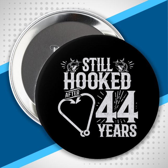Cute 44th Anniversary Couples Married 44 Years 4 Inch Round Button (Creator Uploaded)