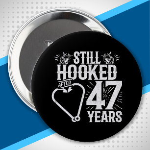 Cute 47th Anniversary Couples Married 47 Years 4 Inch Round Button