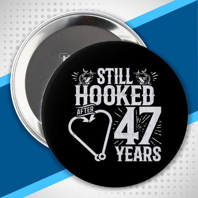 Cute 47th Anniversary Couples Married 47 Years 4 Inch Round Button (Creator Uploaded)