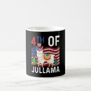 Cute 4th Of July Patriotic Llama 4th Of July Gift Coffee Mug