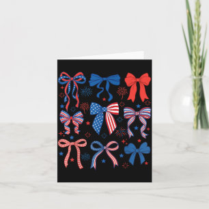 Cute 4th of July Red White and Blue American Card