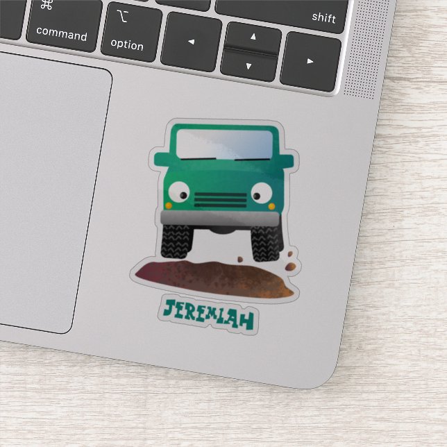 Cute 4X4 offroad vehicle cartoon car (Detail)