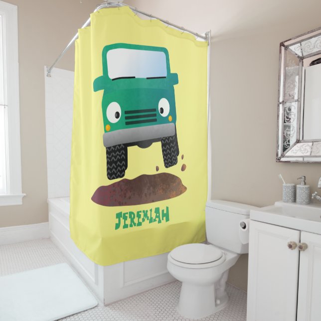 Cute 4X4 offroad vehicle cartoon car (In Situ)