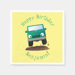 Cute 4X4 offroad vehicle cartoon car Napkin