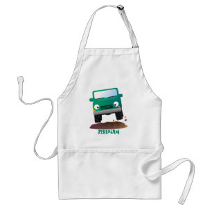 Cute 4X4 offroad vehicle cartoon car Standard Apron