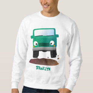 Cute 4X4 offroad vehicle cartoon car  Sweatshirt