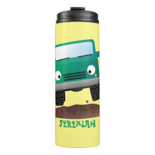 Cute 4X4 offroad vehicle cartoon car  Thermal Tumbler