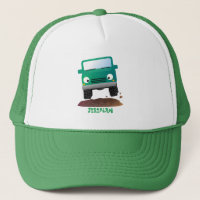 Cute 4X4 offroad vehicle cartoon car