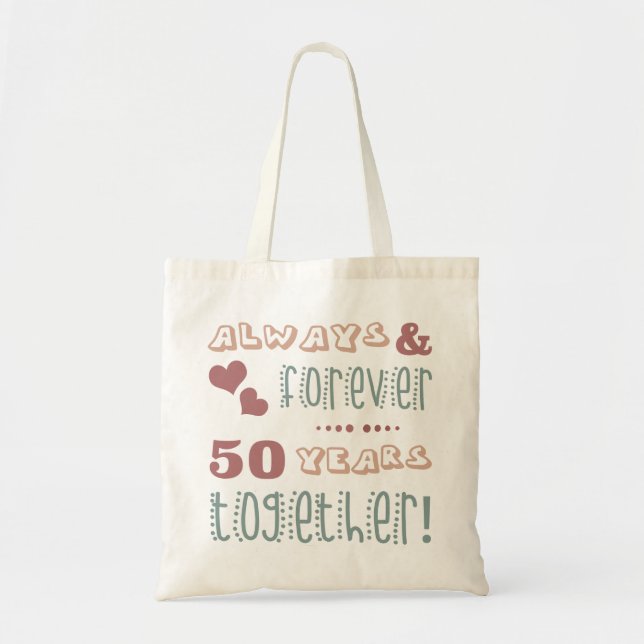 Cute 50th Wedding Anniversary Tote Bag (Front)