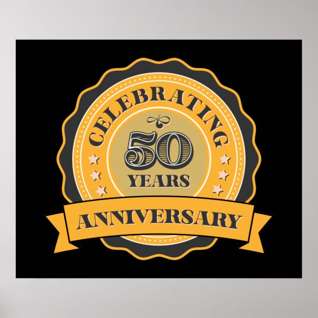 cute 50th year Anniversary Poster (Front)