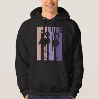 Cute 5th Birthday Gift I Flamingo I 5 Years Old Hoodie