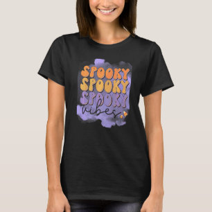 Cute 60s 70s Tie Dye Spooky Vibes Costume Hallowee T-Shirt