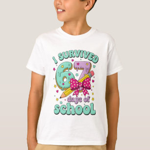 Cute 67 Days Of School Pencil Bow Classroom Theme T-Shirt