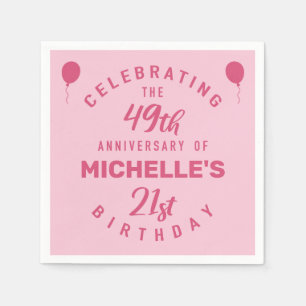 Cute 70th Birthday Personalized Napkin