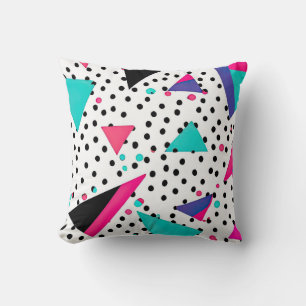 Cute 80s trend throw pillow