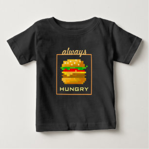 Cute 8-bit Burger Colourful Fast Food Fun Pixel Ar Baby T-Shirt