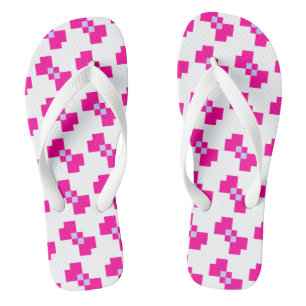 Cute 8 Bit Pixel Bow Flip Flops