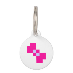 Cute 8 Bit Pixel Bow Pet Tag