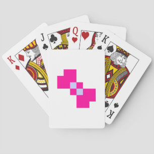 Cute 8 Bit Pixel Bow Playing Cards
