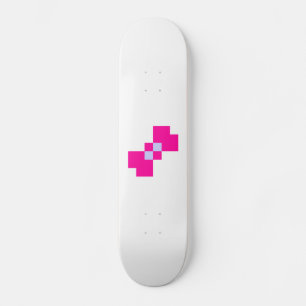 Cute 8 Bit Pixel Bow Skateboard