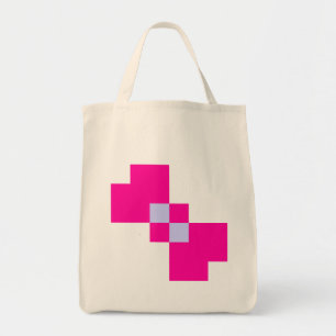 Cute 8 Bit Pixel Bow Tote Bag
