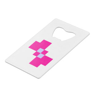 Cute 8 Bit Pixel Bow Wallet Bottle Opener