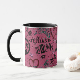 Cute 90s Retro Pink Girly Punk Mug