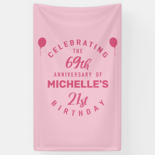 Cute 90th Birthday Personalized Banner