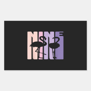 Cute 9th Birthday Gift I Flamingo I 9 Years Old Sticker